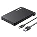 Inateck 2,5 Pouces Boîtier de Disque Dur de USB C, pour HDD/SSD 9,5mm/7mm de 2,5 Pouces, Câble USB-C vers USB-A fourni, Prise en Charge UASP, sans Outil, FE2005AC