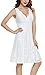 MISS MOLY Lace Dresses for Women Overlay Fit and Flare Dress V Neck White Elegant Wedding Dress Skater Party Dresses M