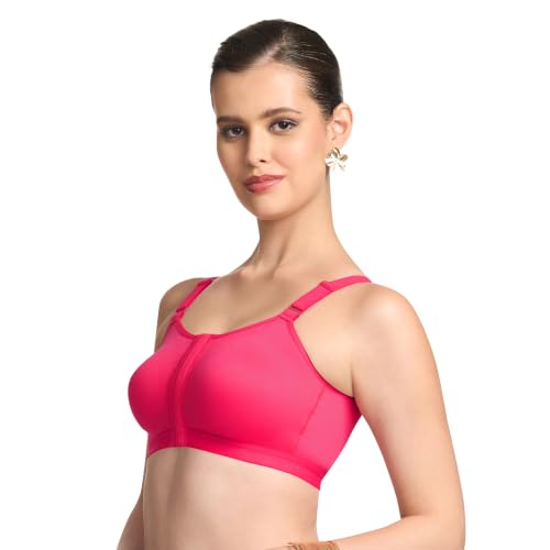 Image of TRYLO Cotton Riza Women's Non-Padded Non-Wired,Full Coverage,Seamless Front Open Bra