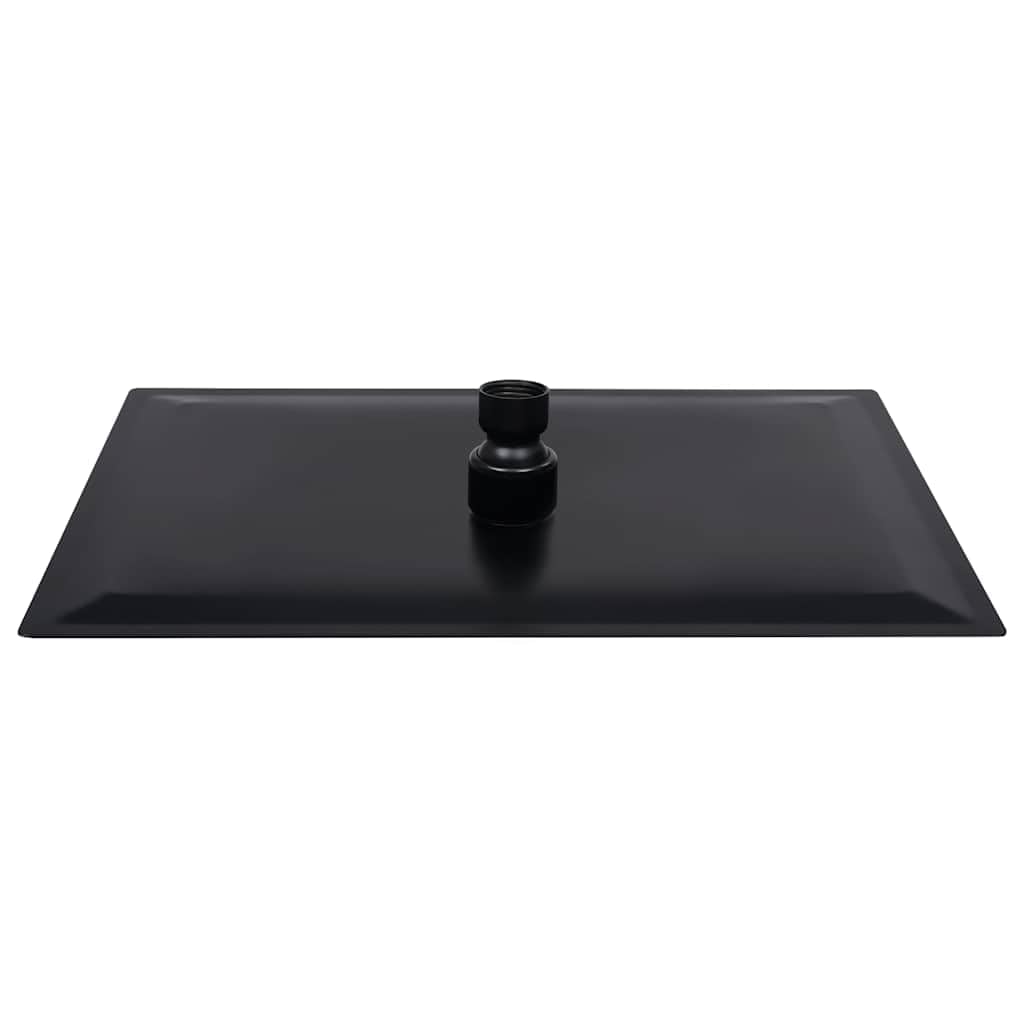 Alcachofa de ducha de acero inoxidable, 30 x 20 cm, rectangular, color negro, con 96 boquillas antical, cabezal de ducha de alta presión para baño, ducha de bienestar, montaje en pared y techo