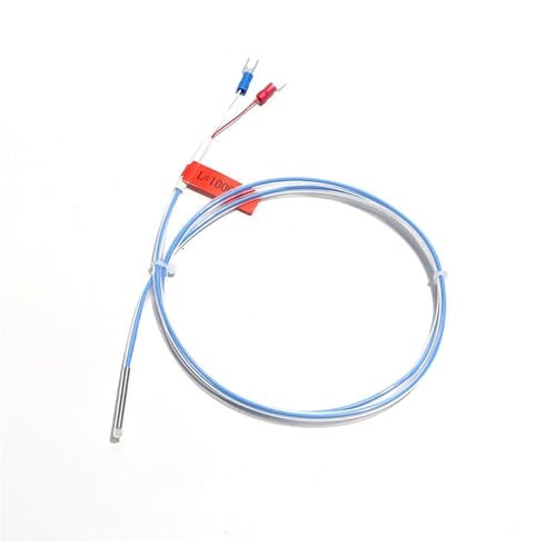 K/E Type PT100 Thermocouple PTFE Temperature Sensor Wire 1M 2M 3 Meters Corrosion Resistance Platinum Probe Fast Response(K Type,Cable Length 1m)