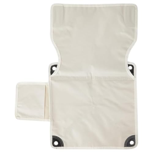 GORGECRAFT Medium Size Camp Chair Replacement Fabric Oxford Cloth Outdoor Folding Chair Seat Replacements 512X610mm White Waterproof High Back Camping Chair Cover for Hiking Backpacking Sports