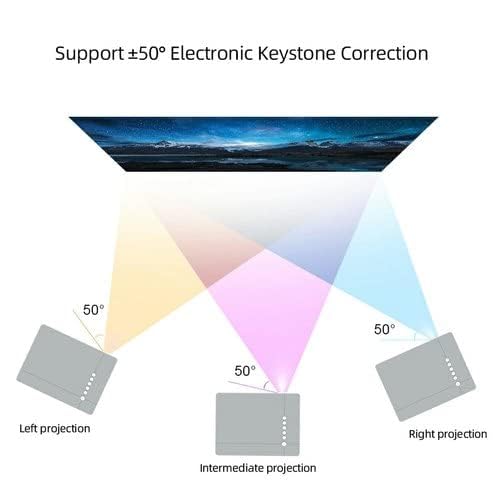 Image of TONZO X Pro Android Smart Projector Native 1080p Full HD with 4K Support, 4500 LED Lumens Portable Home Theater Projector, 300 Inch Display, 4D Keystone, WiFi Bluetooth, HDMI USB Home Cinema Projector