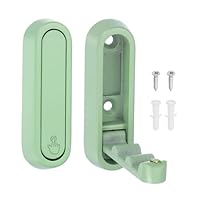 sourcing map 2Pcs Folding Coat Hooks, 2.87\" Heavy Duty Foldable Wall Hooks Round Wall Mounted Towel Hook Space-Saving for Bathroom Kitchen Entryway Closet, Matte Green