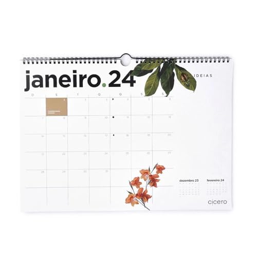 Calendario De Parede A3 Ciceros 2024 Jóia Natural, Cicero