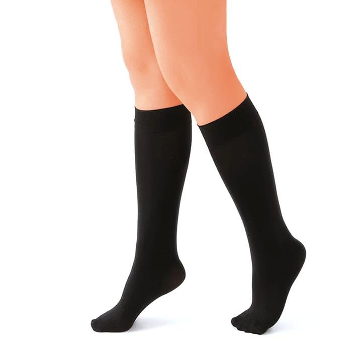 Image of Lady's Sheer Knee High Stockings Daily Pantyhose Hosiery Socks with Energizing Support for Women 15.7 inch