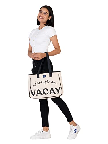Image of AQVA Women & Men Cotton Tote Bag, Black and White Collection