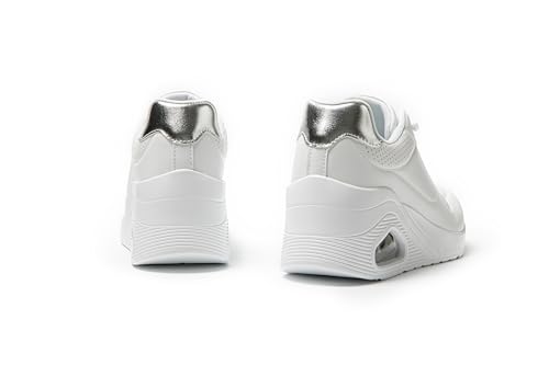Baskets femme chaussures de marche compensées avec lacets casual - 4