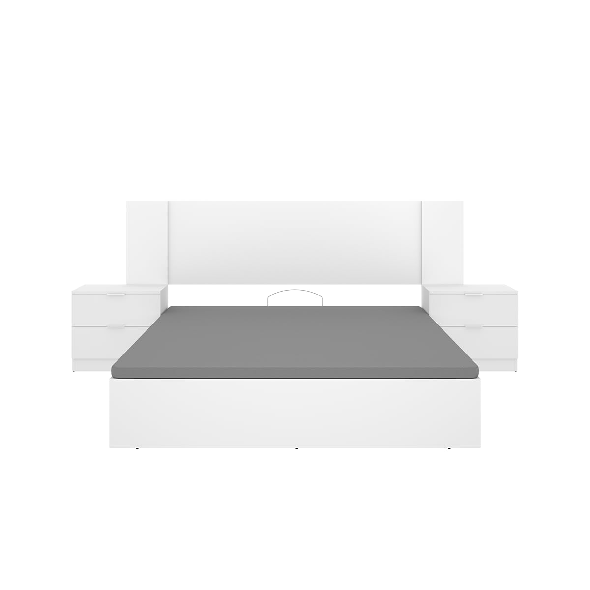 DEKIT Grupo RIMOBEL - Cabezal Cama len con 2 MESITAS Y CANAPÉ Nest Recto 150CM - 96x251x197cm