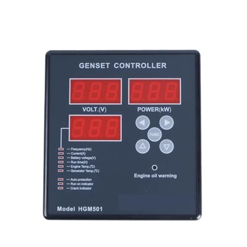 Evite arranques fallidos usando el controlador HGM501 con visor LED para generadores eléctricos