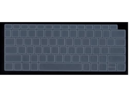 Image of Saco Silicone Skin Keyboard Protector Cover Compatible for Honor MagicBook X14 Pro 2024 | Honor MagicBook X14 2023 14 Inch Laptop with Fingerprint Cut - Transparent