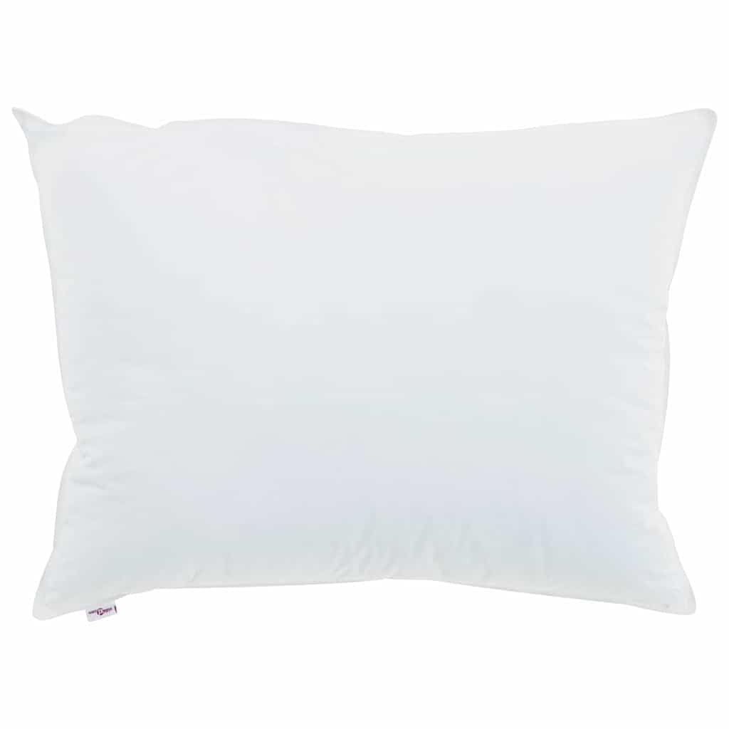 Almohada transpirable blanca de algodón suave con relleno de fibra de bambú como almohada 40 x 60 cm, 2 unidades