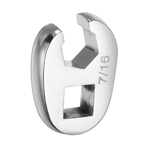 QUARKZMAN Llave De Vaso De Boca Abierta 3/8 Drive 7/16 SAE Fraccional Vaso Para Tuercas De Racor 40Cr Cromado Vaso De Boca Abierta Para Mecánicos Y Reparación Automotriz