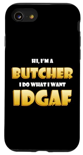 Meat Butcher IDGAF Costume Career Cow Pig Chicken Butchers �X�}�z�P�[�X iPhone SE (2020) / 7 / 8 �p
