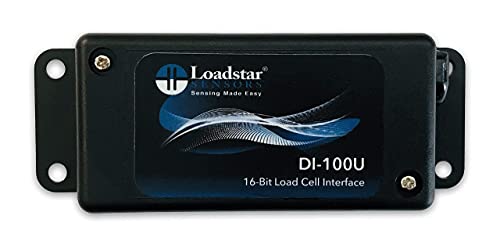 DI-100U 16-Bit USB Load Cell Interface with LoadVUE Pro Software with Calibration Utility, 0-3 mV/V Input, ±0.1% Accuracy, 40 Hz Data Rate, Works with 4-Wire Load Cells, UART & USB Output