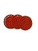 Handmade Crochet Round Scrubbers - Flat - Orange - Autumn Maple - Double Nylon Yarn - Set of 3 - Reusable - Sponge - Scouring Pad - Household Helper