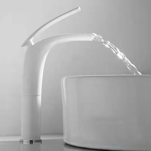 Robinet cascade de salle de bain haut pour vasque à poser rose