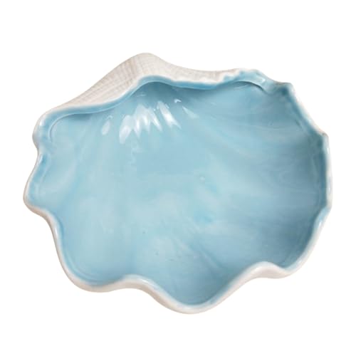 BESPORTBLE Shell Shaped Candy Nut Bowl Creative Sundries Holder Decorative Table Storage for Home Hotel Restaurant Artistic Design Blue for Nuts