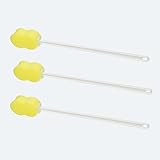 Cubii Health Long Scrub Sponges, 22.5' Long Handled Washer and Scrubber Tool with Polyfoam Contour Sponge, Bath and Shower Aid, Extended Reacher for Limited Range of Motion, Pack of 3