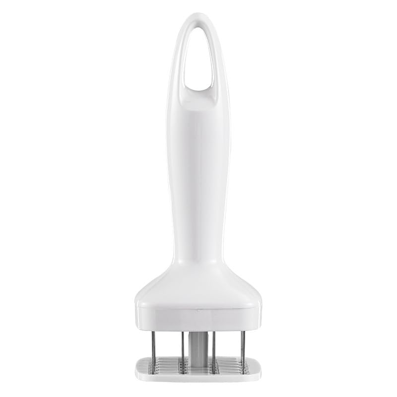 Meat Tenderiser Pin Tool Stainless Steel Pin Manual Steak Hammer Tool, Meat Loosening Pin for Kitchen Cooking Chicken Breast Steak, Pork, Chicken, Fish, Beef (White)