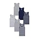 Buyless Fashion Jungen Unterhemden Tank-Top Weiß Weiche Baumwolle (6er-Pack) 3-4