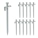 Produktbild Relaxdays Felsbodenheringe 12er Set, Bodenanker für harten Boden, Camping, Zelt, Edelstahl Heringe HxD 20x1,5 cm, Silber