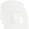 SURDOCA Dough Scraper Bench Scraper - 3P 4.7x3.7 Plastic Flexible Bowl Scraper, Sharp Edge & Angles Cake Scraper. Non-Slip Bakeware Decorating Tools Sculpting & Modeling Tools - Pure White