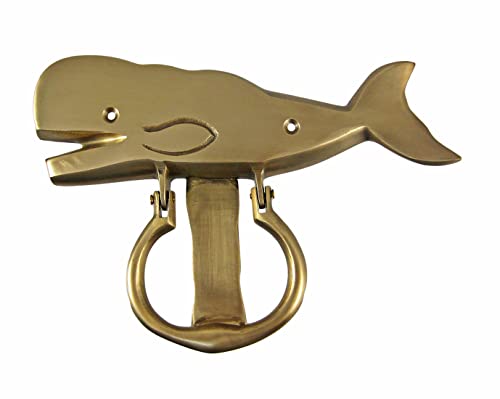 Solid Brass Sperm Whale Door Knocker #TOP3