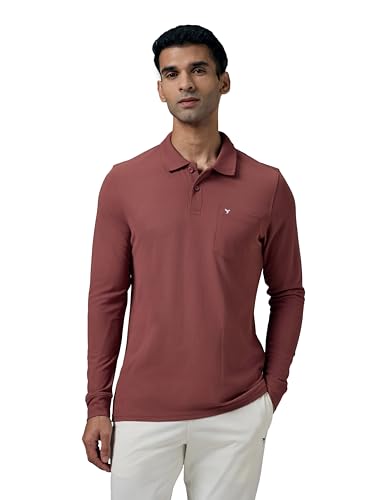 Image of TECHNOSPORT Men's Slim Fit Full Sleeve Polo T-Shirt with Collar, MATPIQ Quick Dry Moisture Wicking Polo Tee for Gym Sports Golf and Casual Wear