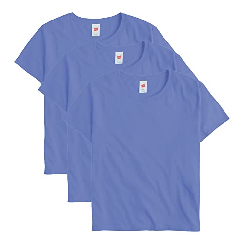 Hanes Comfortblend Essentials Oversized T-Shirt Pack, Cotton Tee for Women, Relaxed Fit, 3-Pack, Deep Forte Blue