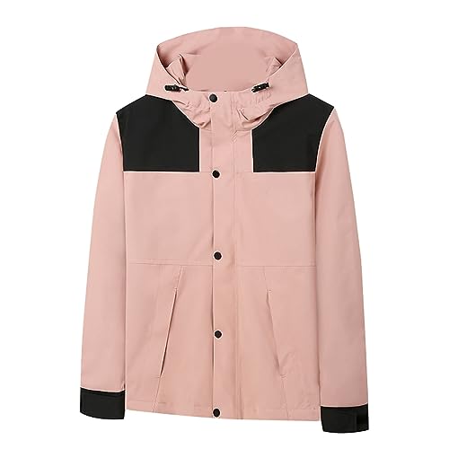 Softshell homme imperméable coupe-vent zippé casual rose grande taille