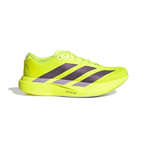 Image of Adidas Men's Adizero EVO SL Woven M Solar yellowAurora Plum /Powder Plum 10 US