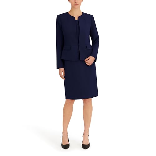 Image of Le Suit Women's Cardigan-Style Blazer & Sheath Dress, 2pc Set