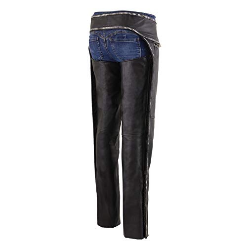 Image of Milwaukee Leather Premium Leather Motorcycle Riding Chaps for Women Bikers