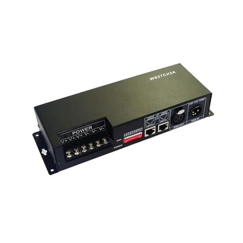 WS27CH3A 12V 24V DC 27�`�����l�� DMX512 �f�R�[�_�[ ���ʃA�m�[�h �ő�27CH*3A XRL RJ45 ������ �M��LED���C�g
