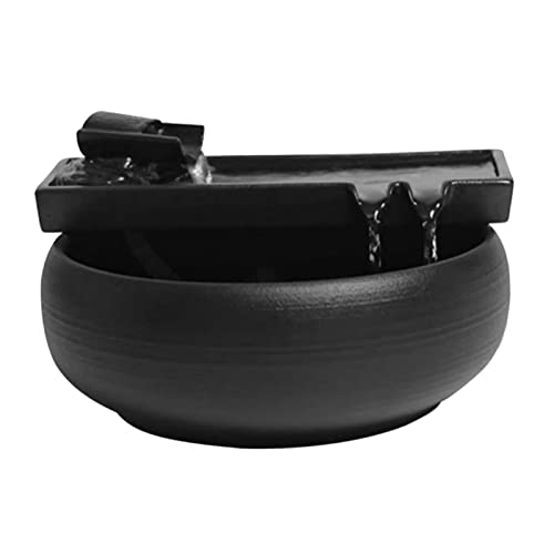 Fuente cerámica Fuente de agua interior Meditación Feng Shui Cascada Fuente de escritorio Característica de agua Alimentado