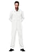 Arankhiger Unisex Halloween Jumpsuit Women Long Sleeve All White Cdady Coveralls Zip Up Cosplay Party Work Uniform L