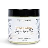 Bask & Lather Stimulating Scalp and Hair Balm for Hair Growth, Mango & Shea Butter, Nourishing...