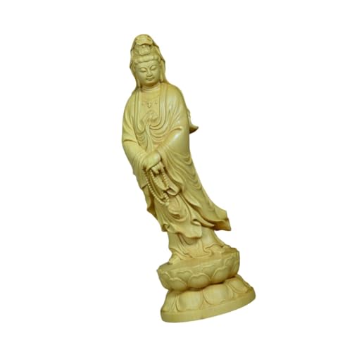 Statue Guan Yin de 16 cm : centre de table bouddhiste aux finitions Feng Shui