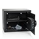 hjh OFFICE Tresor mit Zahlenschloss 27 L Safe COMPACT Stahl Schwarz Möbeltresor Elektronik Schloss 30x38x30cm, 830037