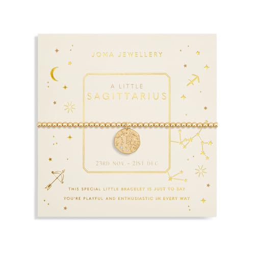 Image of Joma Jewellery STAR SIGN A LITTLE SAGITTARIUS Gold Plated Bracelet in 17.5 cm stretch
