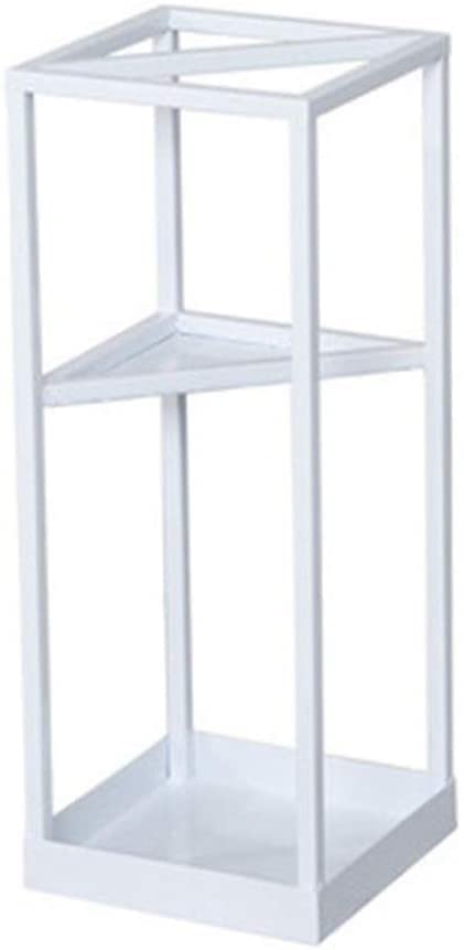 Porte-parapluies rangement double couche blanc pour modèle long et court