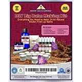 Diy Organic Lip Balm Kit For Healthy Lips,(85 Pieces) Makes 24 Homemade Tubes And Balms, Shea Butter, Sweet Almond Oil, Beeswax Pouch, Flavoring, Labels, Moisturizer Gift For Women, Kids & Families #TOP7