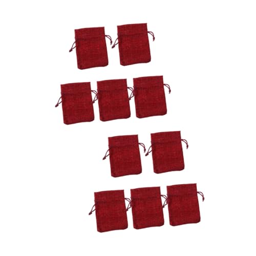 BEBEMOKO 100pcs Drawstring Candy Bags Burlap Storage Pouches for Parties Festivals Weddings and Daily Use for Sweets Treats and