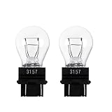Methuker 2PCS Car 3157 Bulb,12V P27-7W 3000K White,Long Life Miniature Turn Signal Bulbs Rear Tail/Brakes/Reverse/Running Light Bulb Replacement for Cars,Trucks,SUVs