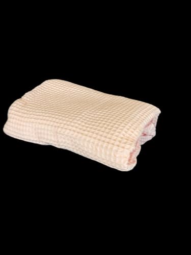 Image of Soft & Cozy Baby Waffle Blanket 43x40in Nursery Blankets for Boys Girls Swaddle Neutral Lightweight Baby and Toddler Throw Blanket Receiving Blanket (Light Pink)