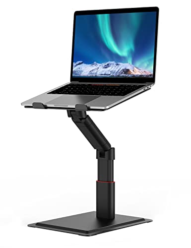 Soundance-Laptop-Stand-for-Desk-Adjustable-Height-Multi-Angle-for-Sit-to-Stand-Working-Ergonomic-Metal-Riser-with-Stable-Heavy-Base-Large-Holder-for-10-to-173-Inches-Notebook-PC-Computer-Black