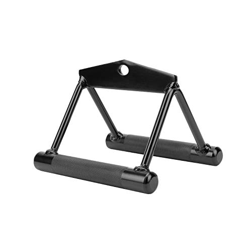 DNC V Sharp Bar - Cable Machine Handle Attachments, Pull Up Bar Multi Gym Weight Lifting Workout Accessories (Black knurling)