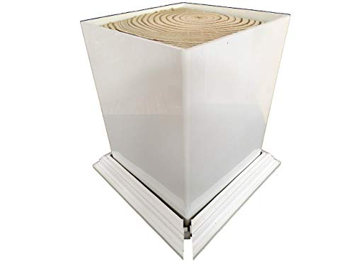6" X 6" White Two Piece Vinyl Post Trim Skirt For Vinyl Post/Sleeve | Do Not Fit Post Wraps - Use For Smooth Vinyl Post Sleeves | True 6" X 6" #TOP4