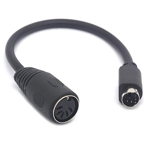 PS/2 till AT-tangentbordskabeladapter – 6 stift mini din hane till 5-stift MIDI hona tangentbordsadapter (5 hona till 6 hane)